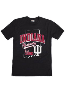Indiana Hoosiers Black Multi Logo Short Sleeve Fashion T Shirt