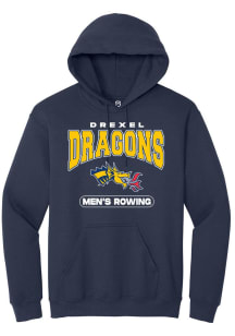 Summit Sportswear Drexel Dragons Mens Navy Blue Rowing Long Sleeve Hoodie