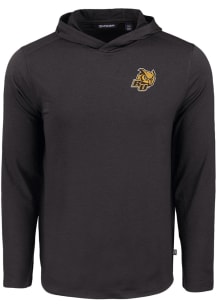 Cutter and Buck Rowan University Mens Black Coastline Long Sleeve Lightweight Hoodie