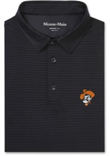 Mizzen+Main Oklahoma State Cowboys Mens Black Copa Short Sleeve Fashion Polo