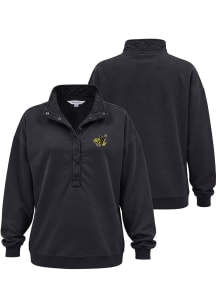 Iowa Hawkeyes Womens Black Quilted Snap Qtr Zip