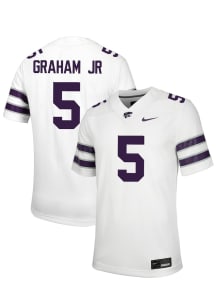 Micheal Graham Jr  Nike K-State Wildcats White NIL Name And Number Football Jersey