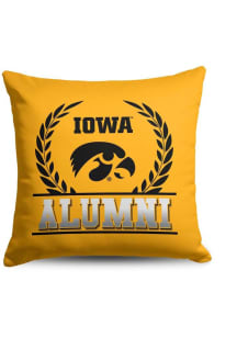 Iowa Hawkeyes Alumni 18x18 Throw Pillow - Gold