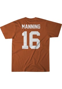 Arch Manning Texas Longhorns Youth Burnt Orange Name and Number Player Tee