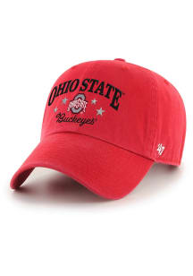 47 Ohio State Buckeyes Arch Star Clean Up Adjustable Hat - Red
