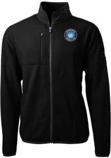 Cutter and Buck Charlotte FC Mens Black Cascade Sherpa Big and Tall Light Weight Jacket