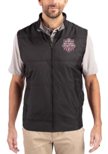 Cutter and Buck Indiana Hoosiers Mens Black 2025 CFP National Champions Stealth Sleeveless Jacket