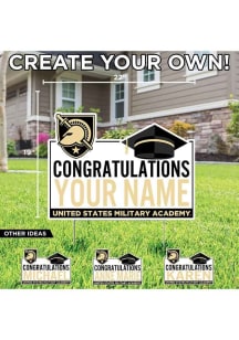 Army Black Knights Personalized Congratulations Grad Yard Sign - White