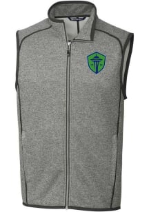Cutter and Buck Seattle Sounders FC Mens Grey Mainsail Sleeveless Jacket