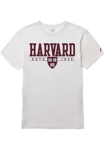 Harvard Crimson Ivory Primary Logo Short Sleeve Fashion T Shirt