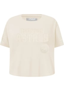 Pro Standard Houston Astros Girls White Neutral Short Sleeve Fashion T-Shirt