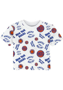 New York Knicks Toddler White Run Down Short Sleeve T-Shirt