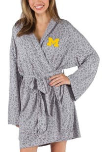 Concepts Sport Michigan Wolverines Womens Charcoal Frill Robe