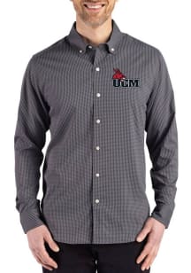 Cutter and Buck Central Missouri Mules Mens Black Skyline Long Sleeve Dress Shirt