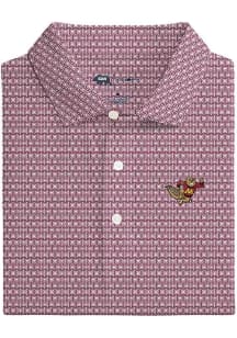 Onward Reserve Minnesota Golden Gophers Mens Maroon Square Geoprint Short Sleeve Fashion Polo