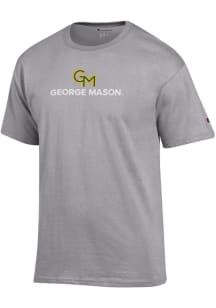 Champion George Mason University Grey Wordmark Jersey Short Sleeve T Shirt