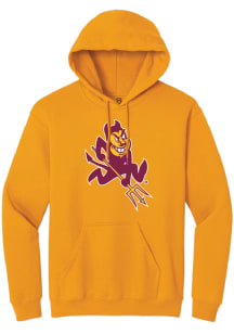 Summit Sportswear Arizona State Sun Devils Mens Gold Sparky Long Sleeve Hoodie