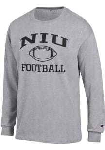 Champion Northern Illinois Huskies Grey Football Icon Jersey Long Sleeve T Shirt