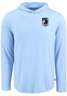 Cutter and Buck Minnesota United FC Mens Light Blue Coastline Eco Long Sleeve Lightweight Hoodie