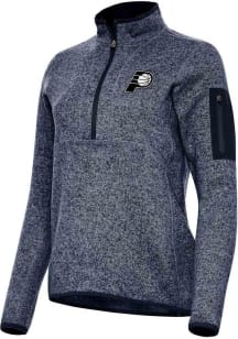 Antigua Indiana Pacers Womens Navy Blue Fortune Qtr Zip