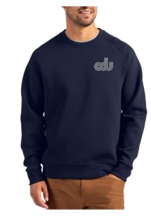 Cutter and Buck Old Dominion Monarchs Mens Navy Blue Vault Roam Long Sleeve Crew Sweatshirt