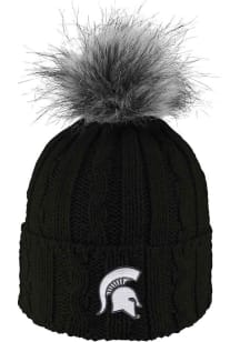 LogoFit Michigan State Spartans Black Alps Pom Womens Knit Hat
