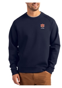 Cutter and Buck Auburn Tigers Mens Navy Blue Alumni Roam Long Sleeve Crew Sweatshirt