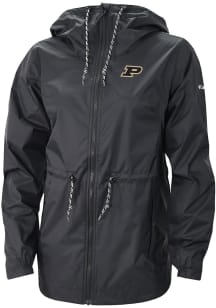 Columbia Purdue Boilermakers Womens Black Heat Seal Lily Park Light Weight Jacket