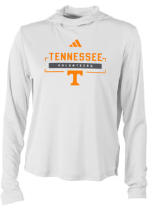 Adidas Tennessee Volunteers Womens White Heat Seal Long Sleeve Hooded Sweatshirt