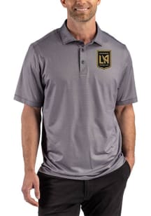 Cutter and Buck Los Angeles FC Mens Black Lattice Short Sleeve Polo