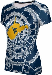 ProSphere West Virginia Mountaineers Womens White Tie Dye Short Sleeve T-Shirt