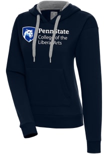 Antigua Penn State Nittany Lions Womens Navy Blue Penn State Arts Victory Hooded Sweatshirt