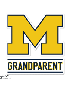 Jardine Michigan Wolverines 3.25x3.5 Team Auto Decal - Yellow