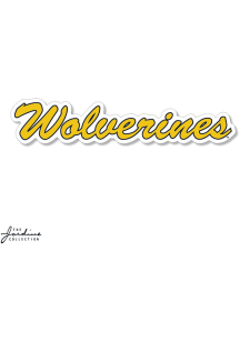 Jardine Michigan Wolverines 6.5x1.25 Auto Decal - Yellow