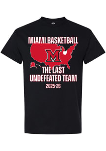 Summit Sportswear Miami RedHawks Black 2026 LAST UNDEFEATED TEAM Short Sleeve T Shirt