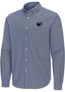 Antigua Penn State Nittany Lions Mens Navy Blue Porter Long Sleeve Dress Shirt