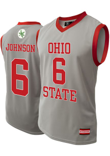 Puff Johnson  Genuine Collective Ohio State Buckeyes Grey NIL Jersey