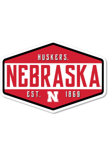 Nebraska Cornhuskers 3.5" Badge Rugged Stickers - Red