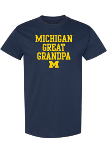 Michigan Wolverines Navy Blue Great Grandpa Short Sleeve T Shirt