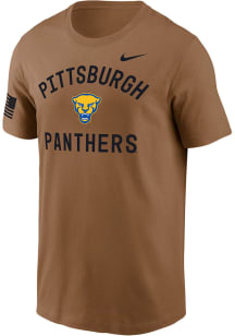 Nike Pitt Panthers Brown Military Appreciation DriFit Short Sleeve T Shirt