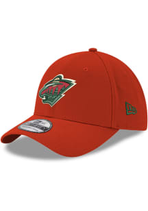 New Era Minnesota Wild Mens Red Primary Team Logo Classic 39THIRTY Flex Hat