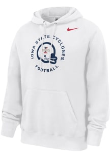 Nike Iowa State Cyclones Mens White Patriotic Helmet Long Sleeve Hoodie