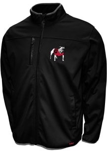 Georgia Bulldogs Mens Black Softshell Medium Weight Jacket