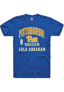 Lola Abraham Pitt Panthers Blue NIL Arch Logo Short Sleeve Player T Shirt