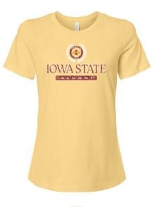 Summit Sportswear Iowa State Cyclones Womens Yellow Alumni Short Sleeve T-Shirt