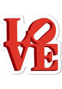 Philadelphia Love Statue Stickers - Red