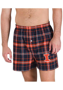 Concepts Sport Illinois Fighting Illini Mens Navy Blue Ultimate Boxer Shorts