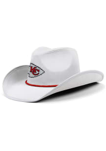 Forever Collectibles Kansas City Chiefs White Rhinestone Cowboy Hat Mens Cowboy Hat