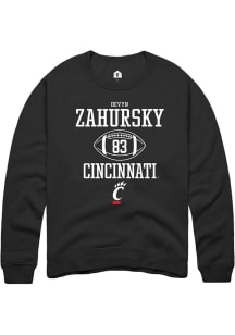 Devyn Zahursky  Rally Cincinnati Bearcats Mens Black NIL Sport Icon Long Sleeve Crew Sweatshirt
