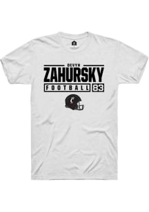 Devyn Zahursky  Cincinnati Bearcats White Rally NIL Stacked Box Short Sleeve T Shirt